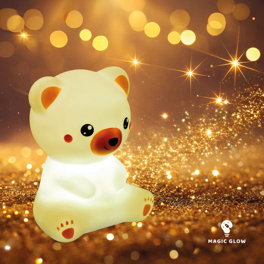 Squishy Light “Charly” Orsetto – Lampada LED soffice per bambini | MAGIC GLOW